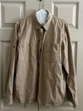 Lauren Ralph Lauren Beige Button-Down Shirt